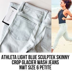 Athleta Light Blue Skinny Crop Jeans Glacier 6P